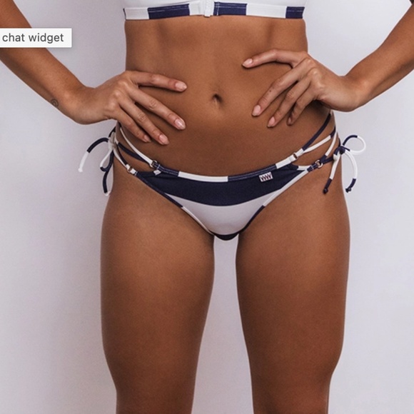 Wicked Weasel Sailor Stripe Bikini Set – Size Small – Navy/White – New - Picture 6 of 10